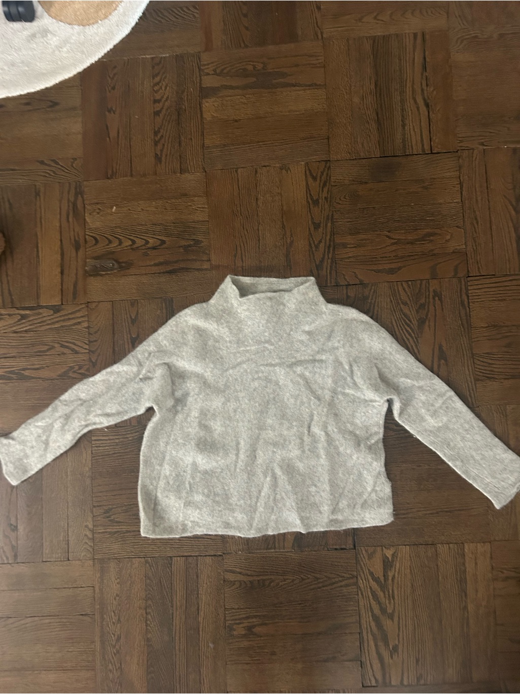 Eileen Fisher Heather Light Gray Cashmere Sweater